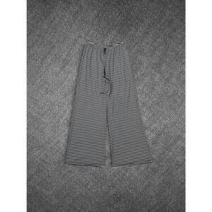 Black And White Striped Wide Leg Pants